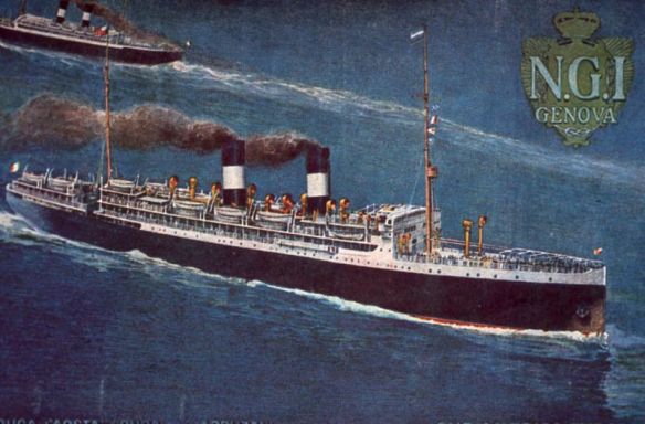 Transatlántico italiano Duca D’Aosta, con el cual regresó Doña Lucilia a Brasil